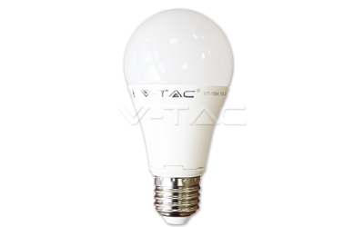 LED žiarovka E27 12W, klasická, teplá biela, plastová