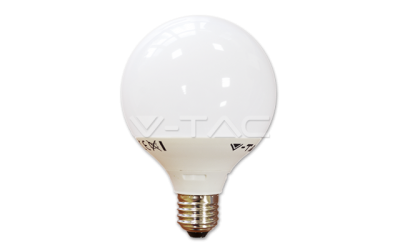 LED žiarovka E27 guľatá 95 mm 10W denná biela