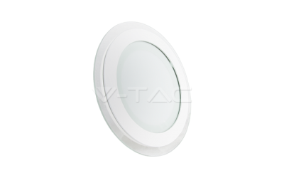 LED panel kruhový 16 cm, 12 W, studená biela, 120°, zabudovateľný, hliník+ sklo, SMD 2835