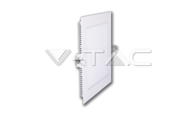 LED panel štvorcový, 15 W, teplá biela, 120°, SMD5630, zabudovateľný, hliník