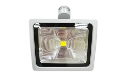 LED reflektor PREMIUM so senzorom,50 W, studená biela, šedé telo