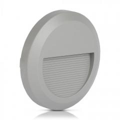 LED nástenné svietidlo kruh 2 W teplá biela šedé IP65