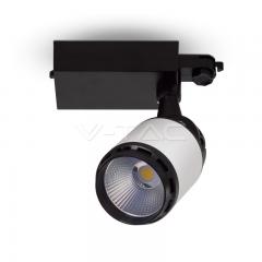 LED lištové svietidlo bielo-čierne 35 W teplá biela 24°