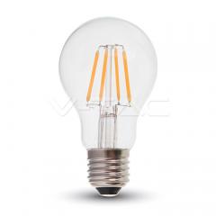 LED žiarovka filament E27 6 W teplá biela klasická číra 5 rokov záruka