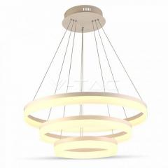LED luster závesný 80 W 3-kruhový stmievateľný denná biela