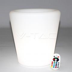 Nabíjateľné záhradné dekoratívne svietidlo kvetináč RGB 28x29 cm IP54