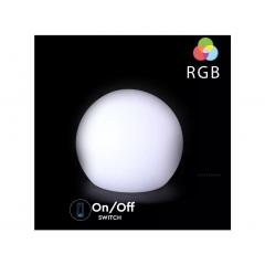 Nabíjateľné záhradné dekoratívne svietidlo guľa RGB priemer 40 cm IP65