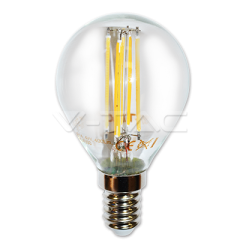 LED žiarovka filament E14 hruška 4W teplá biela sklená