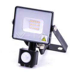 LED reflektor so senzorom 10 W teplá biela čierny 5 rokov záruka