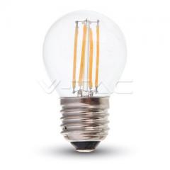 Retro LED žiarovka E27 guľa 4W, teplá biela stmievateľná
