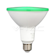 LED žiarovka E27 PAR38 15 W s krytím IP65 zelená