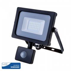 LED reflektor so senzorom 20 W studená biela čierny 5 rokov záruka