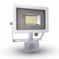 LED reflektor so senzorom 20 W SLIM studená biela biely