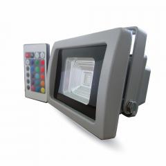 RGB LED reflektor 10 W s IR ovládaním šedý
