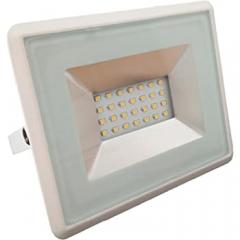 LED reflektor 10 W studená biela biely