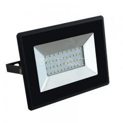 LED reflektor 30 W studená biela čierny