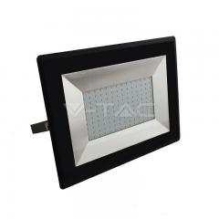 LED reflektor SLIM 100 W studená biela čierny