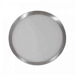 LED panel prisadený kruhový 18 W teplá biela brúsený nikel