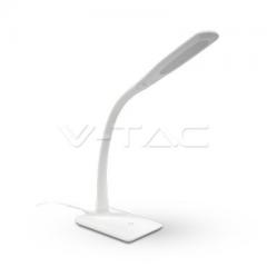 LED stolná lampa 7W, denná biela, biele telo