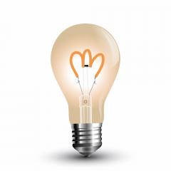 LED žiarovka 3 W filament E27 so zlatým sklom ozdobná teplá biela
