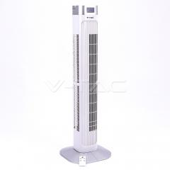 Ventilátor stojanový 90 cm 55 W s diaľkovým ovládaním biely