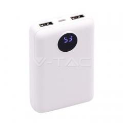 Powerbanka 10000 mAh biela s displejom