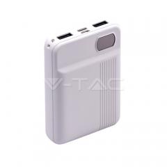 Powerbanka 10000 mAh biela s displejom