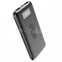 Powerbanka 10000 mAh čierna s bezdrôtovým nabíjaním