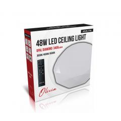 LED stropné svietidlo OLIVIA DIAMOND OPAL 48 W so zmenou farby svetla a stmievaním cez DO 