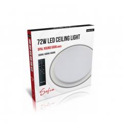LED stropné svietidlo SOFIA ROUND OPAL 72 W so zmenou farby svetla a stmievaním cez DO 
