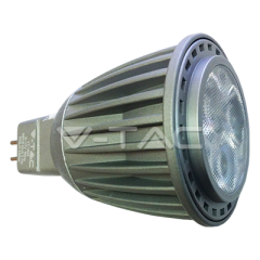 Bodová LED žiarovka MR16 7W HI-POWER LED  denná biela 38° šedá
