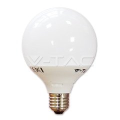LED žiarovka E27 guľa G95 10 W teplá biela 