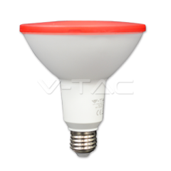 LED žiarovka E27 PAR38 15 W s krytím IP65 červená