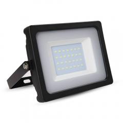 LED reflektor SLIM SMD 30 W, teplá biela, čierne telo