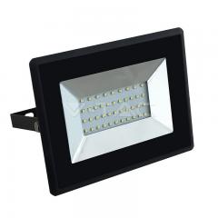 LED reflektor 30 W teplá biela čierny