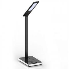LED stolná lampička s bezdôtovou nabíjačkou 5 W meniteľná farba svetla stmievateľná čierna