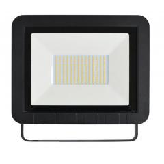 LED reflektor 100 W studená biela čierny