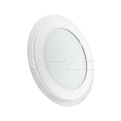 LED panel kruhový 16cm, 12 W, teplá biela, 120°, zabudovateľný, hliník+ sklo, SMD 2835