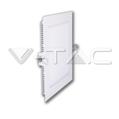LED panel štvorcový, 15 W, teplá biela, 120°, SMD5630, zabudovateľný, hliník