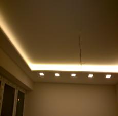 Inštalácia LED pásikov a zapustených svietidiel - RD Myjava,